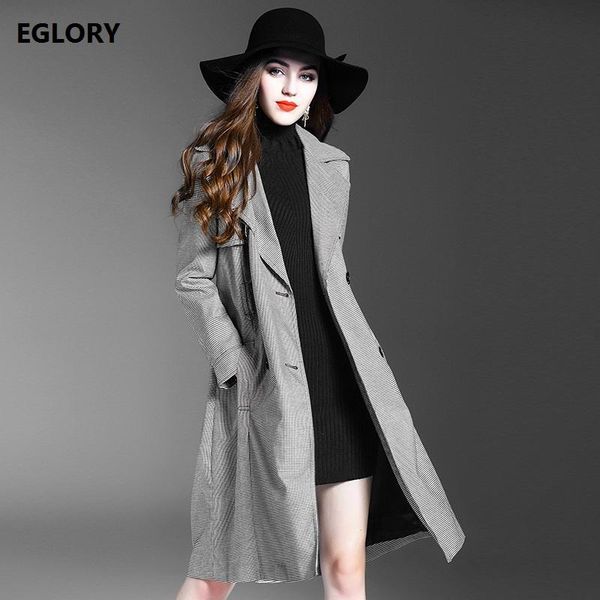women's trench coats 2021 autumn winter classic coat women grey plaid prints double breasted ladies belts casual office outerwear windb, Tan;black
women's trench coats 2021 autumn winter classic coat women grey plaid prints double breasted ladies belts casual office outerwear windb, Tan;black