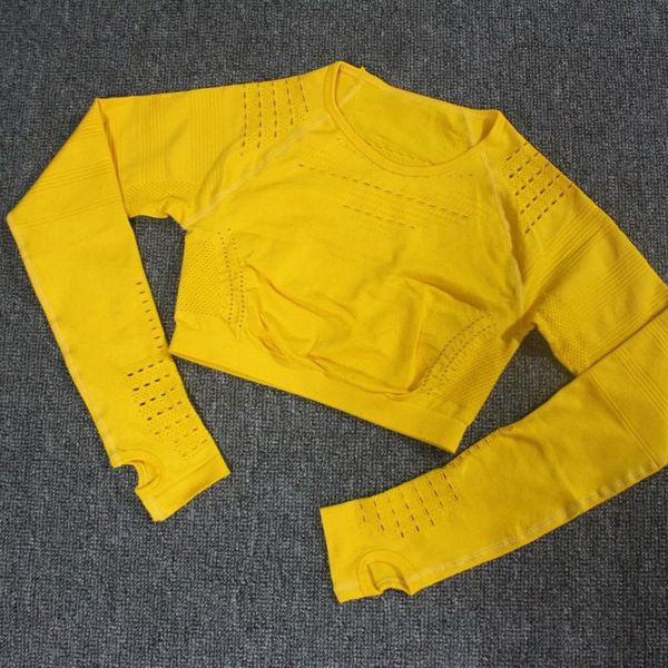 yoga outfit eyelet flawless knit hollow-out long sleeve workout for women fitness gym crop athletic shirt sportswear
yoga outfit eyelet flawless knit hollow-out long sleeve workout for women fitness gym crop athletic shirt sportswear