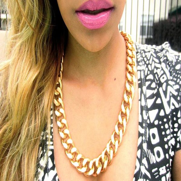chokers fashion thick chain punk retro necklace statement cuban ladies party gift, Golden;silver
chokers fashion thick chain punk retro necklace statement cuban ladies party gift, Golden;silver