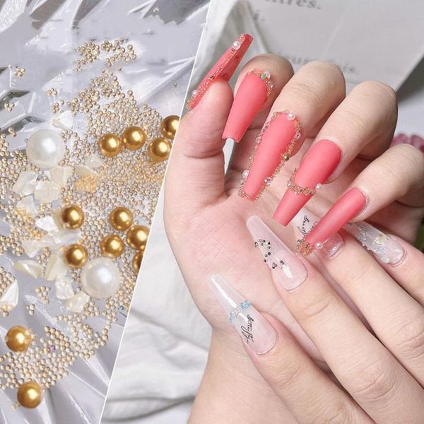 nail art decorations 1box rhinestone gravel fingernails decoration large and small steel ball mixed multicolor metal pearl diy accessories, Silver;gold
nail art decorations 1box rhinestone gravel fingernails decoration large and small steel ball mixed multicolor metal pearl diy accessories, Silver;gold