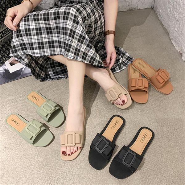 slippers 2021 square toe leather flat sandals female outdoor casual women slip on slides fashion brand flip flops, Black
slippers 2021 square toe leather flat sandals female outdoor casual women slip on slides fashion brand flip flops, Black