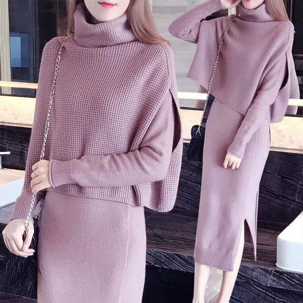 two-piece women fashions dress knitted or crocheted ladies dressed in temperament slender upper neck hip lower winter bag pql1, Black;gray
two-piece women fashions dress knitted or crocheted ladies dressed in temperament slender upper neck hip lower winter bag pql1, Black;gray