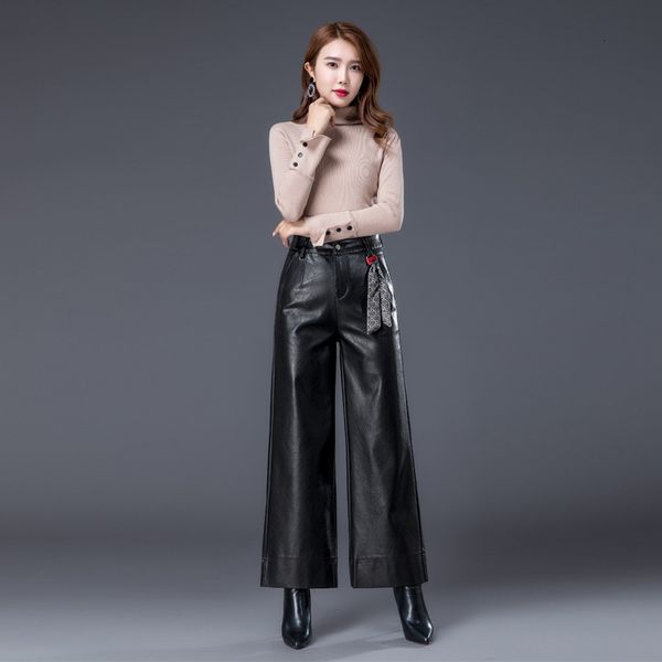 2021 new leather wide leg black trousers oversize pant women high waist causal pencil pants 2xl sns3, Black;white
2021 new leather wide leg black trousers oversize pant women high waist causal pencil pants 2xl sns3, Black;white