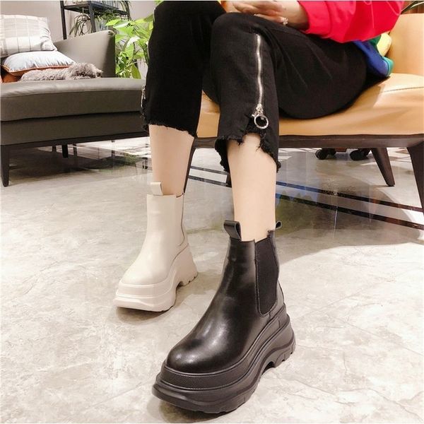 spring carved genuine leather womens boots womens shoes chelsea boots preppy style heels slip-on round toe botas mujer, Black
spring carved genuine leather womens boots womens shoes chelsea boots preppy style heels slip-on round toe botas mujer, Black