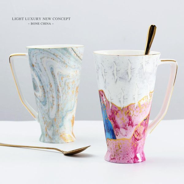 mugs light luxury coffee european style bone china cup with spoon large capacity ceramic tea wedding gifts home deco
mugs light luxury coffee european style bone china cup with spoon large capacity ceramic tea wedding gifts home deco