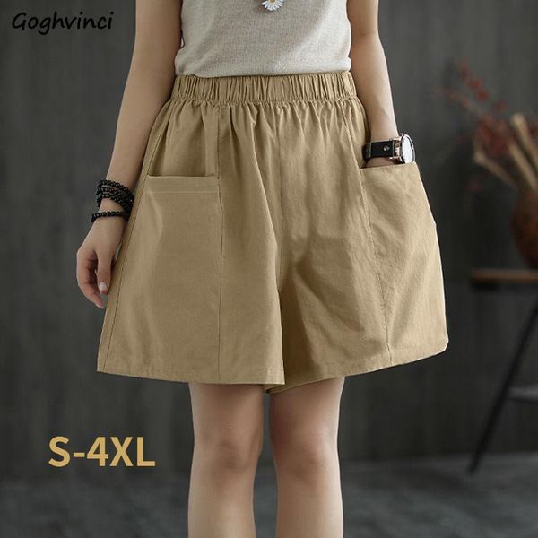 women's shorts women summer elastic waist large size s-4xl solid simple all-match leisure students daily comfortable, White;black
women's shorts women summer elastic waist large size s-4xl solid simple all-match leisure students daily comfortable, White;black