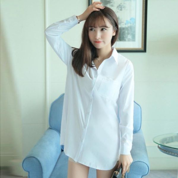 korean women shirt mid-long leagth leisure wear autunmn turn down collar full sleeve female clothes white blusa
korean women shirt mid-long leagth leisure wear autunmn turn down collar full sleeve female clothes white blusa
