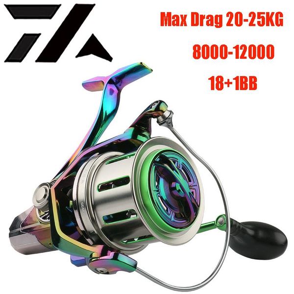2021 new fishing reels max 25kg drag 12000 18+1bb stainless metal spool body distant casting fishing wheel spinning saltwater
2021 new fishing reels max 25kg drag 12000 18+1bb stainless metal spool body distant casting fishing wheel spinning saltwater