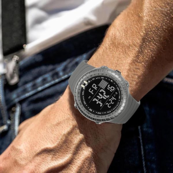 men's watch sports large dial 50m waterproof digital male wrist luminous men watches relgio reloj hombre wristwatches, Slivery;brown
men's watch sports large dial 50m waterproof digital male wrist luminous men watches relgio reloj hombre wristwatches, Slivery;brown