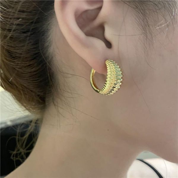 hoop & huggie 1 pairs korea retro gold silver color thread earrings texture design for women jewelry gifts, Golden;silver
hoop & huggie 1 pairs korea retro gold silver color thread earrings texture design for women jewelry gifts, Golden;silver