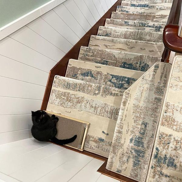 carpets carpet customized light luxury household stair step mats solid wood stairs glue-self-adhesive non-slip floor mat full-bed