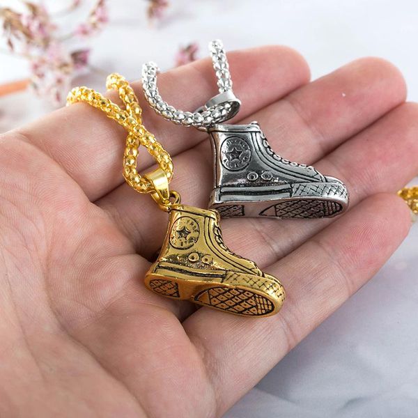 pendant necklaces alloy material personality shoes hip hop rock style fashion necklace men and women jewelry, Silver
pendant necklaces alloy material personality shoes hip hop rock style fashion necklace men and women jewelry, Silver