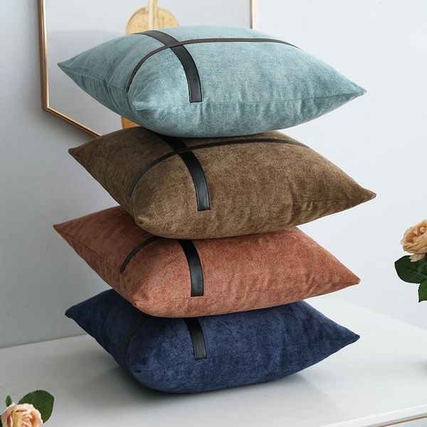 cilected home sofa cushion pillowcase double-sided velvet cushion cover leather stitching contrast color decorative pillowcase
cilected home sofa cushion pillowcase double-sided velvet cushion cover leather stitching contrast color decorative pillowcase