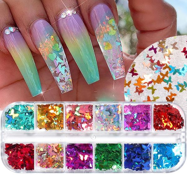 nail glitter 12 grids butterfly sequins flakes holographic powder laser paillette gel polish manicure art decoration trxh-2, Silver;gold
nail glitter 12 grids butterfly sequins flakes holographic powder laser paillette gel polish manicure art decoration trxh-2, Silver;gold