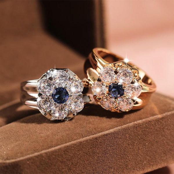 cluster rings 14k yellow gold ring for women anillos blue diamond engagement wedding white jewelry nose, Golden;silver
cluster rings 14k yellow gold ring for women anillos blue diamond engagement wedding white jewelry nose, Golden;silver