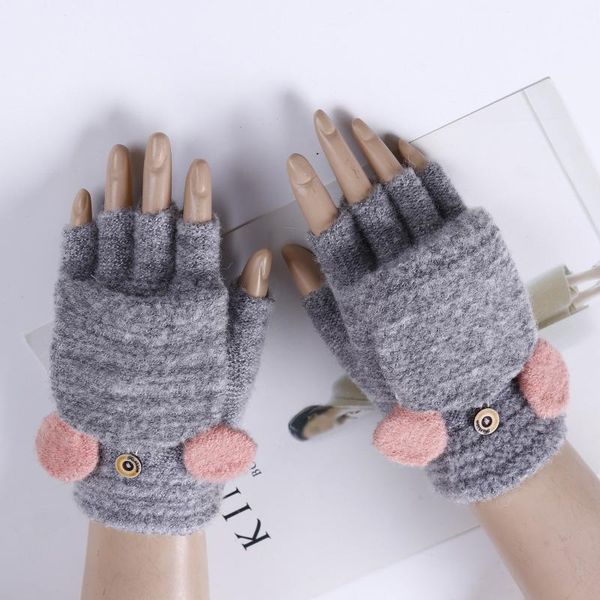 five fingers gloves women ladies winter solid color warm glove flip cover half-finger clamshell mittens fs0481, Blue;gray
five fingers gloves women ladies winter solid color warm glove flip cover half-finger clamshell mittens fs0481, Blue;gray