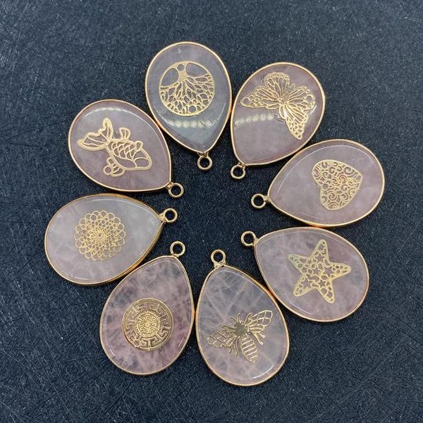 charms pink crystal pasted metal piece single hole pendant natural semi-precious stone used for diy necklace making jewelry, Bronze;silver
charms pink crystal pasted metal piece single hole pendant natural semi-precious stone used for diy necklace making jewelry, Bronze;silver