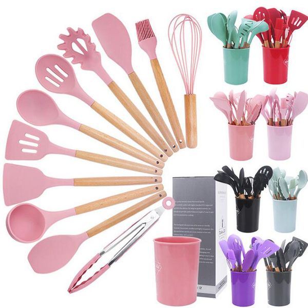with box silicone wooden handle 11 piece set cooking tool set kitchen chef set with storage box spatula spoon kitchen baking cooking tools
with box silicone wooden handle 11 piece set cooking tool set kitchen chef set with storage box spatula spoon kitchen baking cooking tools