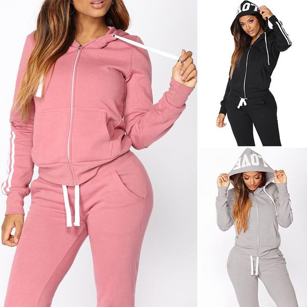 women's hoodies & sweatshirts 2021 casual women tracksuits 2 piece set pants sports suits female sweatshirt zipper conjunto feminino ro, Black
women's hoodies & sweatshirts 2021 casual women tracksuits 2 piece set pants sports suits female sweatshirt zipper conjunto feminino ro, Black