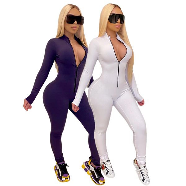 2020 womens new high-necked slim fit jumpsuit bodycon rompers body suits jumpsuit club outfits, White
2020 womens new high-necked slim fit jumpsuit bodycon rompers body suits jumpsuit club outfits, White