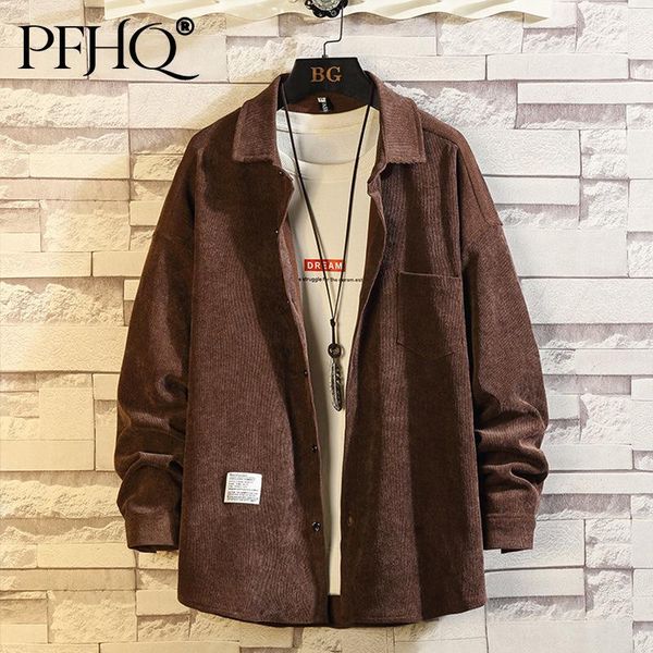 men's casual shirts pfhq 2021 fashion loose lapel solid color labeling corduroy japanese simple retro shirt autumn and winter 21d1823, White;black
men's casual shirts pfhq 2021 fashion loose lapel solid color labeling corduroy japanese simple retro shirt autumn and winter 21d1823, White;black