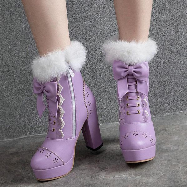 boots fashion colorful women elegant super high heels platform thick sole ankle lolita shoes ladies size 46, Black
boots fashion colorful women elegant super high heels platform thick sole ankle lolita shoes ladies size 46, Black