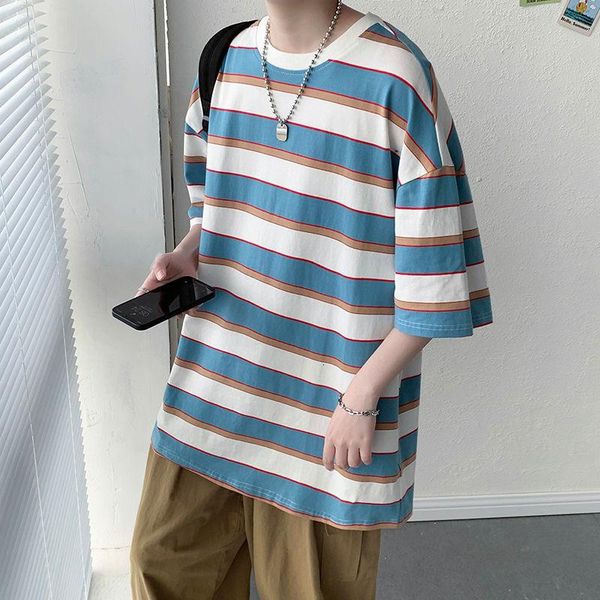 men's t-shirts casual striped short sleeve cotton t-shirt summer sports loose oversize round neck bottoming male clothes all-match shi, White;black
men's t-shirts casual striped short sleeve cotton t-shirt summer sports loose oversize round neck bottoming male clothes all-match shi, White;black
