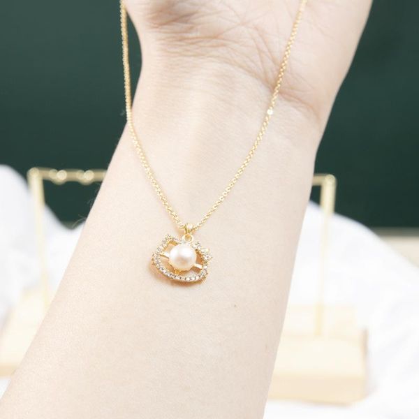 mogaku fresh water pearl necklace for women cute sweet cat pendant necklaces ladies party birthday gifts girls fashion jewelry, Silver
mogaku fresh water pearl necklace for women cute sweet cat pendant necklaces ladies party birthday gifts girls fashion jewelry, Silver