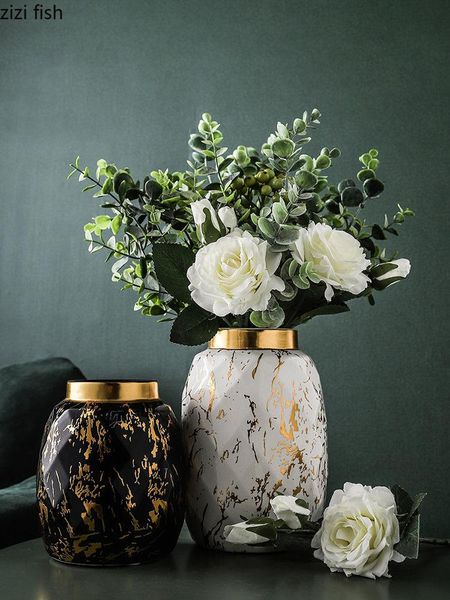gilded marble texture ceramic vases quality porcelain vase desk decor floral arrangement home decoration accessories modern
gilded marble texture ceramic vases quality porcelain vase desk decor floral arrangement home decoration accessories modern