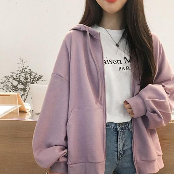 womens hoodies with zippers coat solid long sleeve loose ladies tracksuit sweatshirt coat sudadera mujer, Black
womens hoodies with zippers coat solid long sleeve loose ladies tracksuit sweatshirt coat sudadera mujer, Black