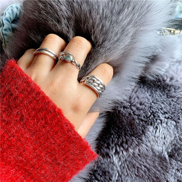 hbp south korea simple chain twist opening cool wind ins fashion personality versatile ring, Silver
hbp south korea simple chain twist opening cool wind ins fashion personality versatile ring, Silver