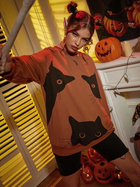 women's hoodies & sweatshirts sweatshirt big black cat personality print womens printed crew neck girls fashion winter women halloween
women's hoodies & sweatshirts sweatshirt big black cat personality print womens printed crew neck girls fashion winter women halloween