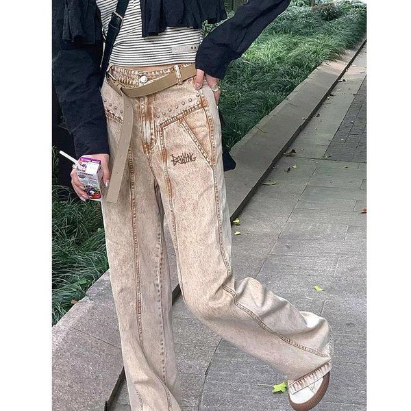women's jeans khaki pants women high waist vintage denim embroidered flares hip hop boyfriend streetwear wide leg, Blue
women's jeans khaki pants women high waist vintage denim embroidered flares hip hop boyfriend streetwear wide leg, Blue