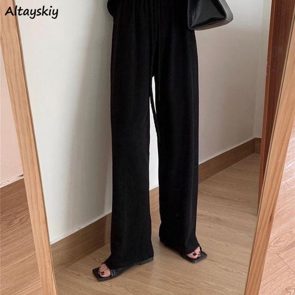 women's pants & capris casual women full length drawstring high waist screw thread loose wide leg all-match female korean elegant trous, Black;white
women's pants & capris casual women full length drawstring high waist screw thread loose wide leg all-match female korean elegant trous, Black;white