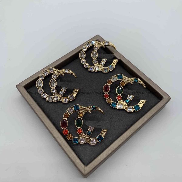 70% off crystal color diamond brass earrings double letters fashion exaggerated earrings, Golden
70% off crystal color diamond brass earrings double letters fashion exaggerated earrings, Golden