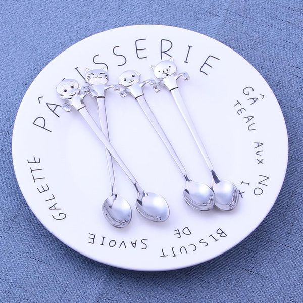 spoons 1pcs stainless steel cute cartoon animal coffee spoon long handle creative hanging teaspoon kitchen tableware
spoons 1pcs stainless steel cute cartoon animal coffee spoon long handle creative hanging teaspoon kitchen tableware