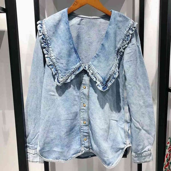 women's hoodies & sweatshirts women peter pan collar blouse ruffles cotton vintage long sleeve single breasted female shirt autumn g6y3, Black
women's hoodies & sweatshirts women peter pan collar blouse ruffles cotton vintage long sleeve single breasted female shirt autumn g6y3, Black