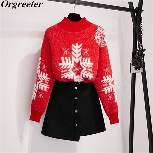 christmas half turtleneck long-sleeved snowflake warm sweater two piece single-breasted irregular mini skirt sets women 210602, White
christmas half turtleneck long-sleeved snowflake warm sweater two piece single-breasted irregular mini skirt sets women 210602, White
