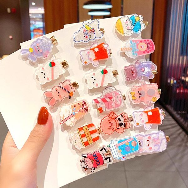 hair accessories 10pcs/set girls cute cartoon animals drink hairpins kids lovely decorate barrettes clips fashion, Slivery;white
hair accessories 10pcs/set girls cute cartoon animals drink hairpins kids lovely decorate barrettes clips fashion, Slivery;white