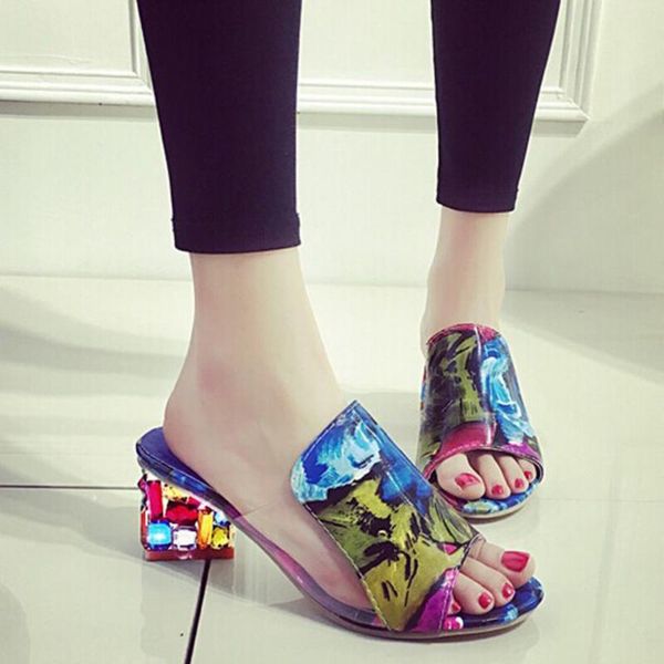 fashion rhinestone sandals women slippers fish head diamond yards summer sandals thick high heels female shoes, Black
fashion rhinestone sandals women slippers fish head diamond yards summer sandals thick high heels female shoes, Black