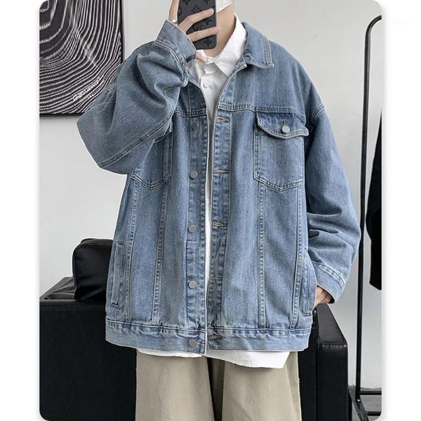 men's jackets men denim jacket streetwear jean male casual loose outerwear 2021 fashion slim fit coat, Black;brown
men's jackets men denim jacket streetwear jean male casual loose outerwear 2021 fashion slim fit coat, Black;brown