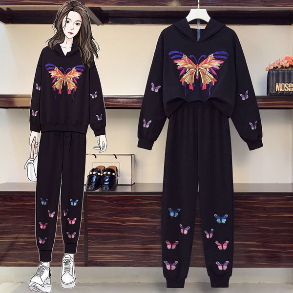 plus size l-5xl women's sports suit with hood and pants two embroidered workout set combining winter run clothes 8psk, Gray
plus size l-5xl women's sports suit with hood and pants two embroidered workout set combining winter run clothes 8psk, Gray