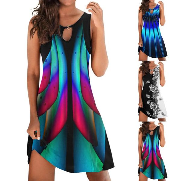 casual dresses women dress summer sleeveless print sundress loose beach mini backless vestidos de verano #g2, Black;gray
casual dresses women dress summer sleeveless print sundress loose beach mini backless vestidos de verano #g2, Black;gray