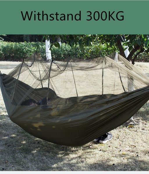camp furniture 1-2 person portable camping hammock with anti-mosquito net outdoor hanging bed strength parachute sleep swing
camp furniture 1-2 person portable camping hammock with anti-mosquito net outdoor hanging bed strength parachute sleep swing