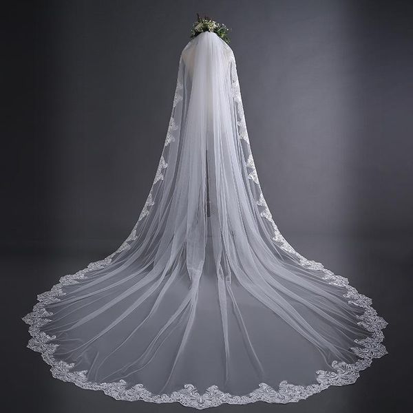 bridal veils lace flower edge wedding veil for 3m length long tulle cathedral arrival gift women, Black
bridal veils lace flower edge wedding veil for 3m length long tulle cathedral arrival gift women, Black