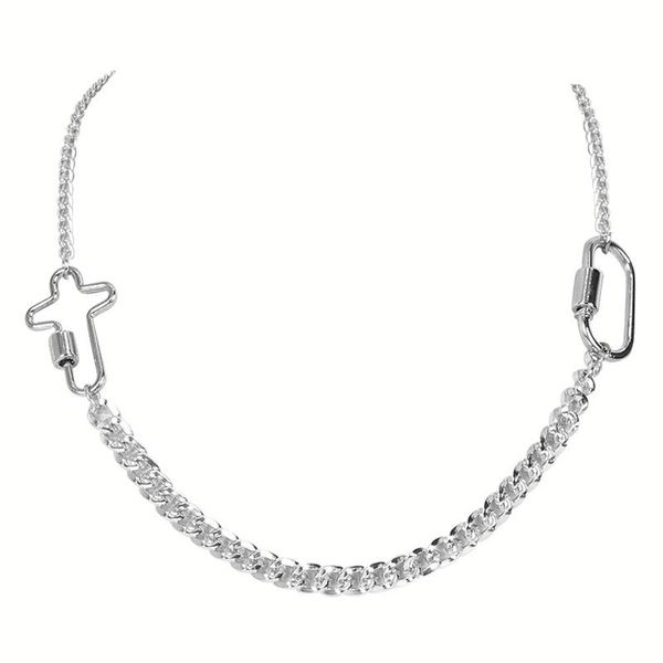 cross link button creative pendant necklaces fashion retro design alloy geometric pendant carabiner personality diamond clavicle chain simpl, Silver
cross link button creative pendant necklaces fashion retro design alloy geometric pendant carabiner personality diamond clavicle chain simpl, Silver
