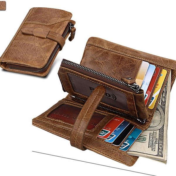 leather short men's wallet zipper cowhide leather wallet business card holder, Red;black
leather short men's wallet zipper cowhide leather wallet business card holder, Red;black