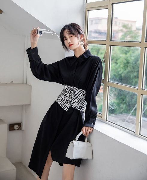 2021 new black asymmetrical shirt long sleeve button up collar casual autumn clothes women korean style 9nsg, Black;gray
2021 new black asymmetrical shirt long sleeve button up collar casual autumn clothes women korean style 9nsg, Black;gray