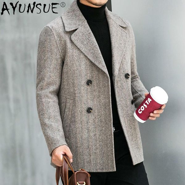 men's wool & blends akoosun 100% coat men winter male jacket clothing autumn suit doublesided breasted overcoats casaco masculino lxr34, Black
men's wool & blends akoosun 100% coat men winter male jacket clothing autumn suit doublesided breasted overcoats casaco masculino lxr34, Black