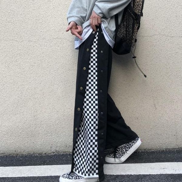 women's pants & capris korean ins straight trousers female breasted patchwork plaid wide leg for women clothing casual sweatpants hipst, Black;white
women's pants & capris korean ins straight trousers female breasted patchwork plaid wide leg for women clothing casual sweatpants hipst, Black;white